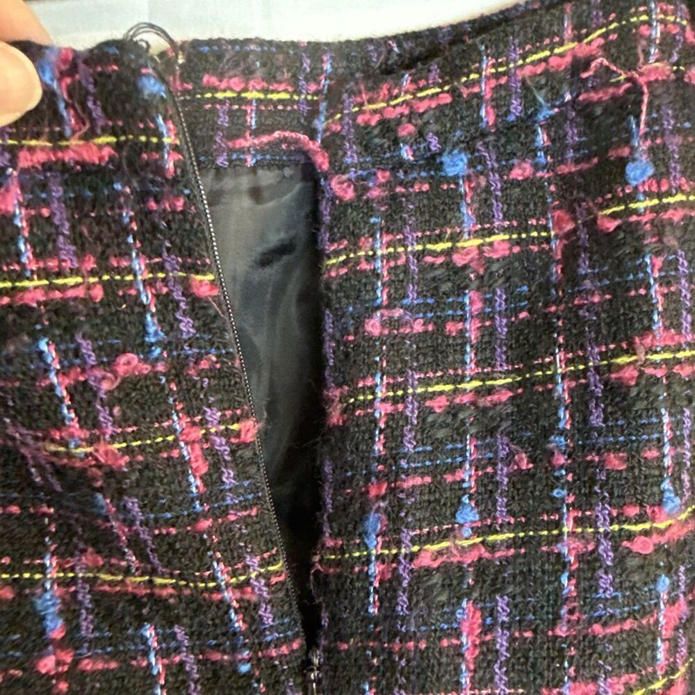 Oscar Oscar De La Renta Colorful Skirt Size 14 Petite Preowned - Picture 13 of 16